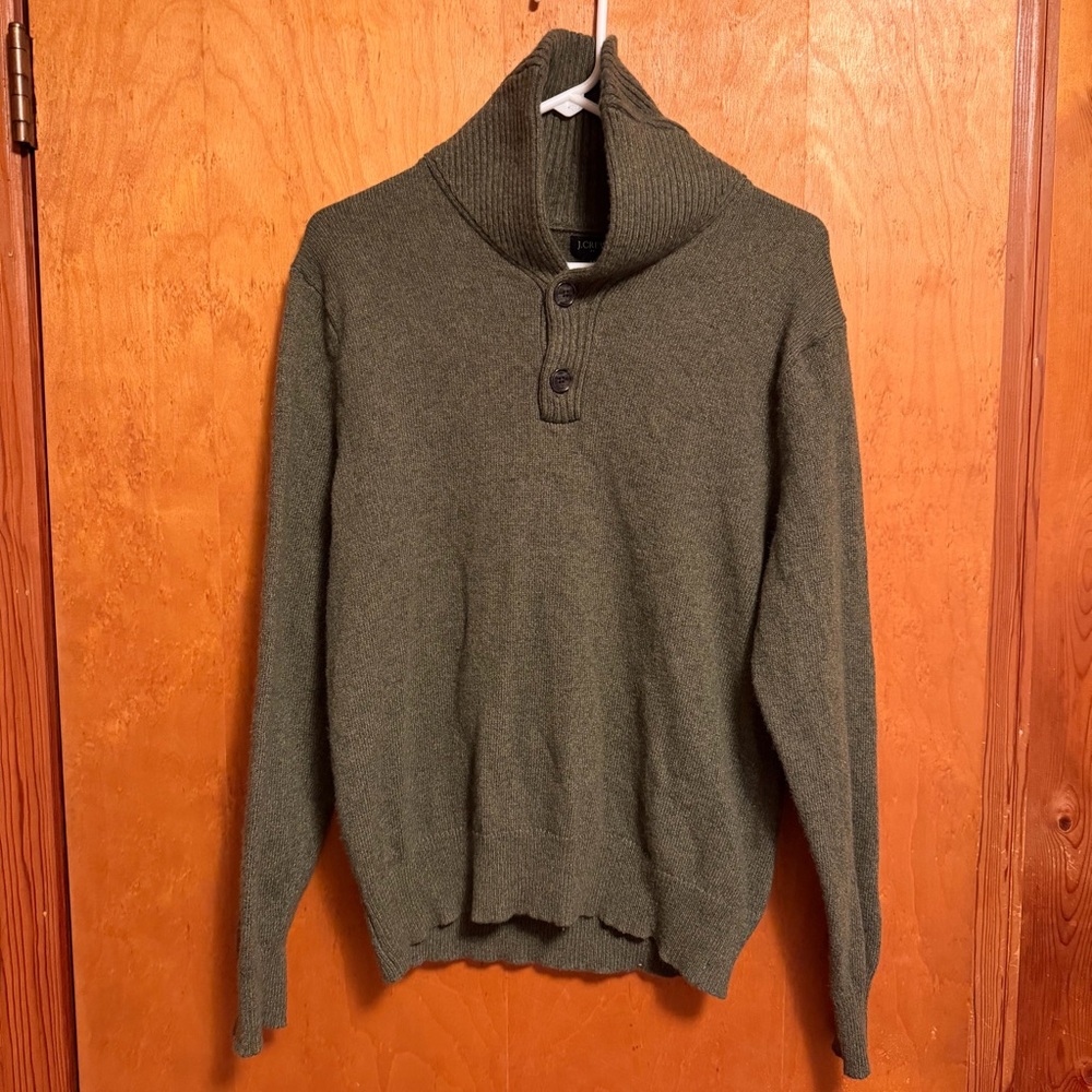 J. Crew Olive Green Turtleneck Sweater